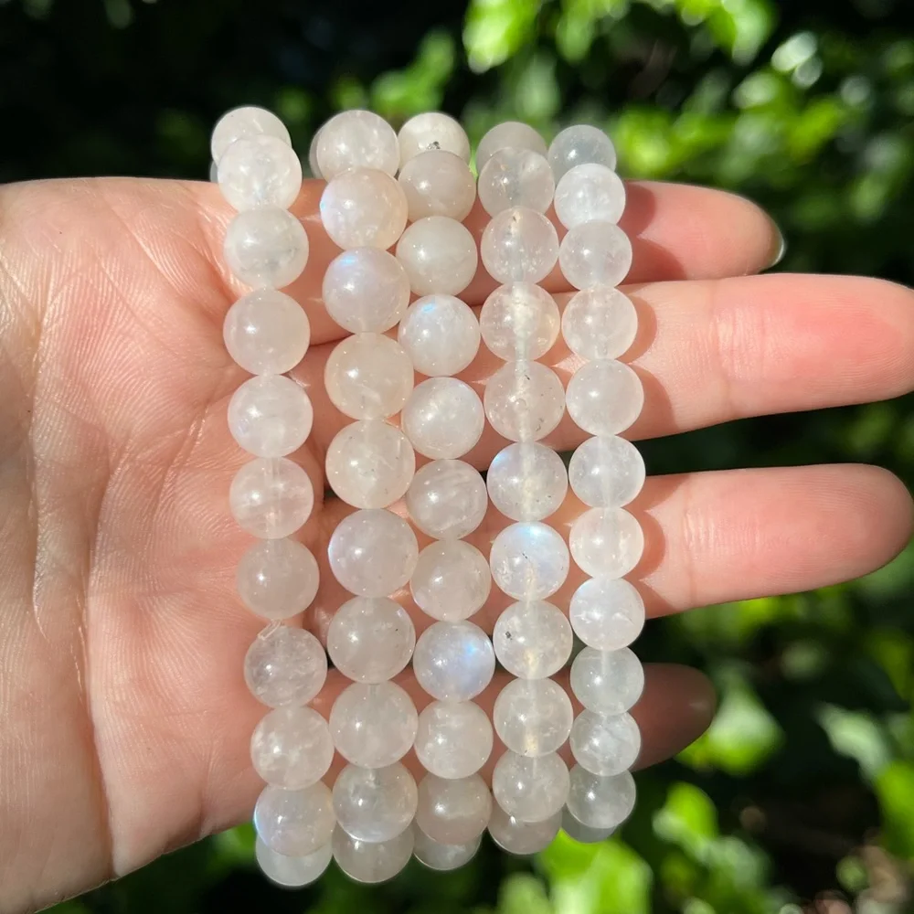 8mm flashy peach moonstone‎ bracelet